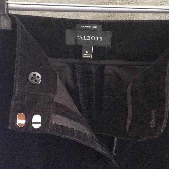 Talbots Hampshire velvet velour ankle pants 6 - Picture 4 of 7